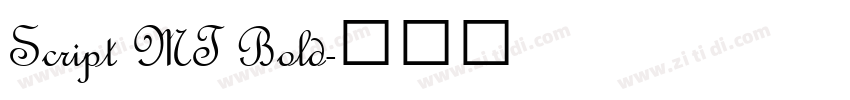 Script MT Bold字体转换
